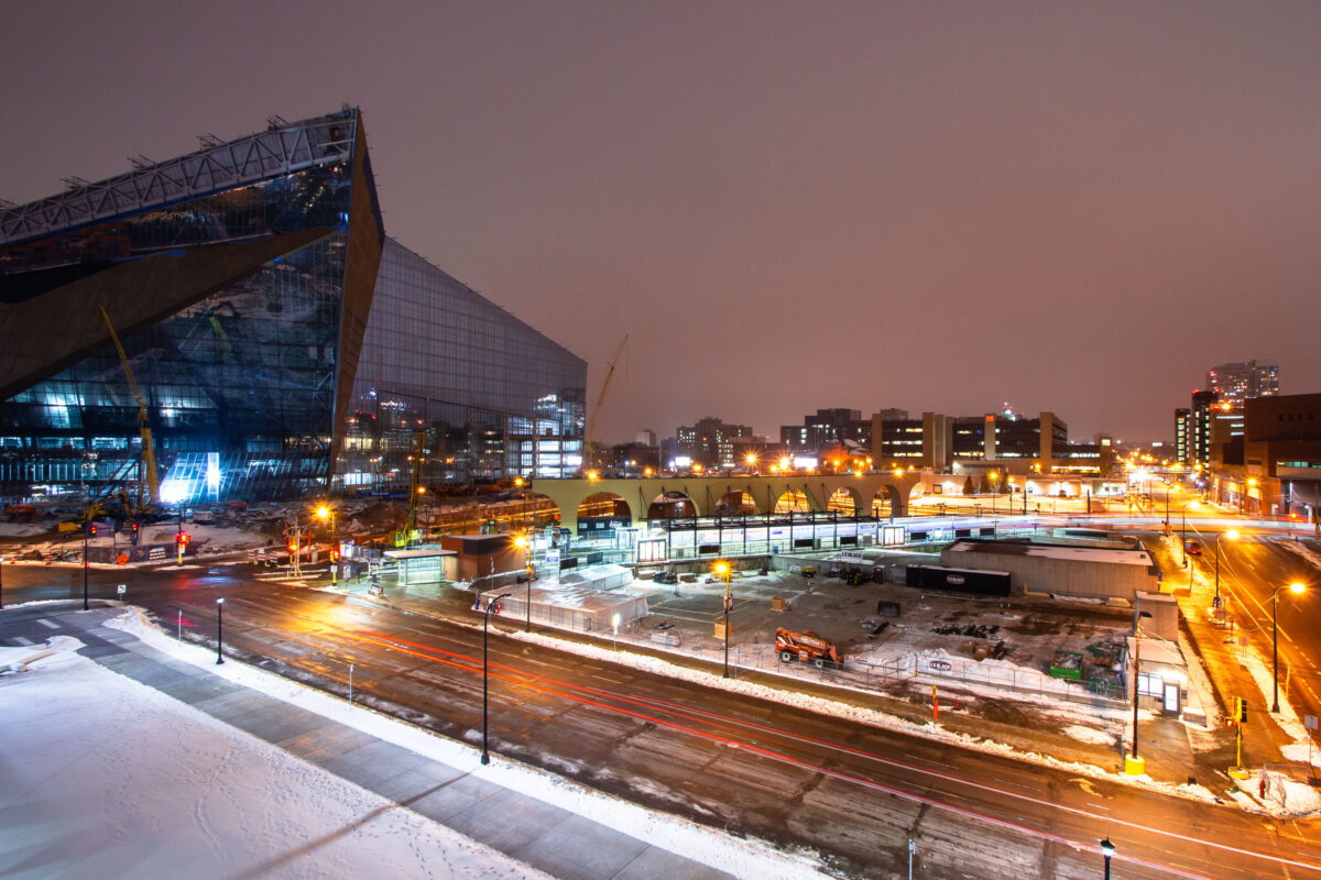 US Bank Stadium Construction, January 2016