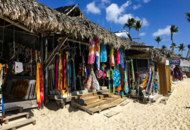 Beach vendors in the beach near Iberostar Selection Hacienda Dominicus.