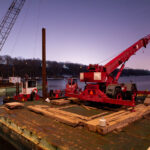 Repairs being done on the Franklin Avenue bridge in Minneapolis.