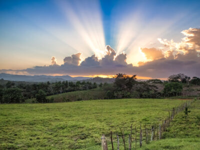 El Seibo, Dominican Republic: Sunset Over Farmland
