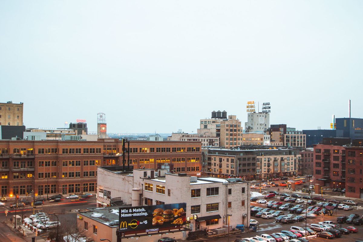 Flour Mills off Washington Ave in Minneapolis