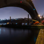 Repairs being done on the Franklin Avenue bridge in Minneapolis.