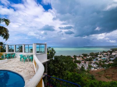 Pool Terrace at Hotel La Loma Above Miches