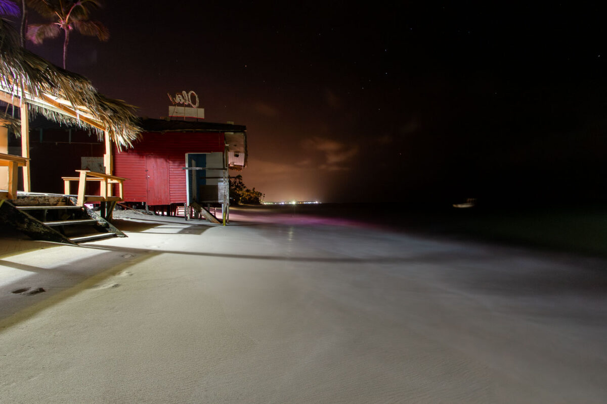 Nighttime Beach Bar on Bavaro Shoreline