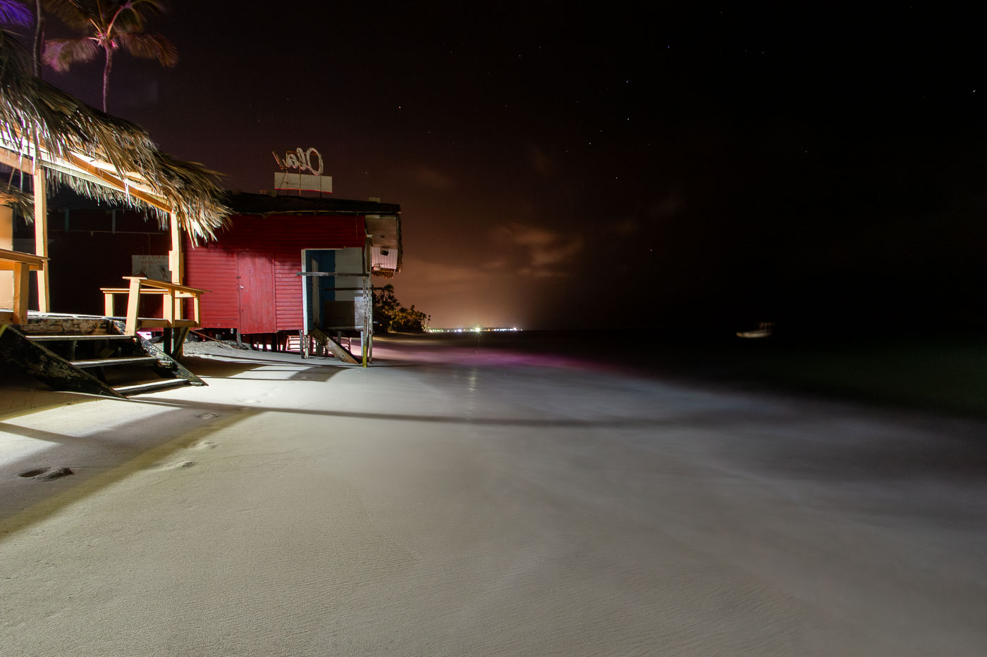 Nighttime Beach Bar on Bavaro Shoreline