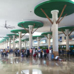 Inside the Punta Cana International Airport in the Dominican Republic.