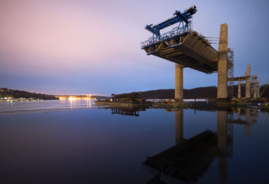 St. Croix Crossing bridge under construction.