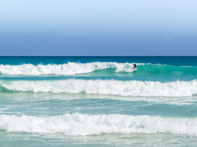 Surfer at Playa Macao