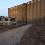 An abandoned ADM grain elevtor seen in Dinkytown Minneapolis.