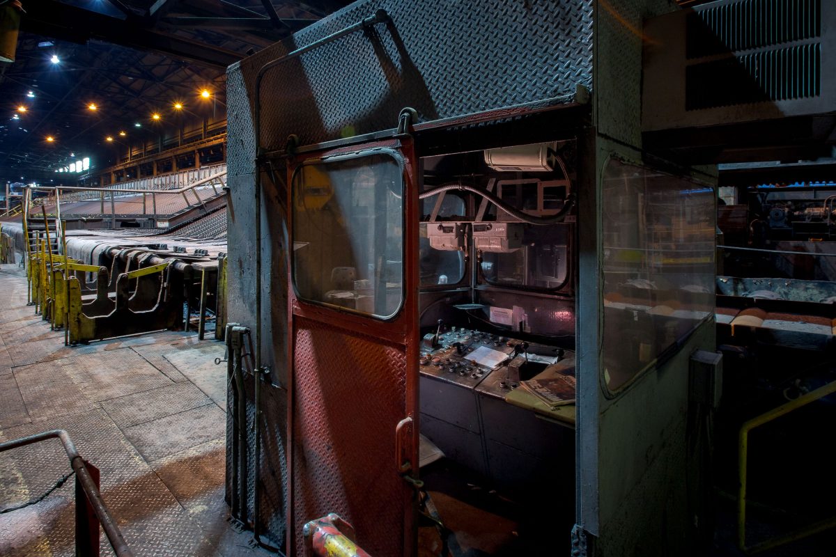 Control Cab at ArcelorMittal Steel Mill in East Chicago