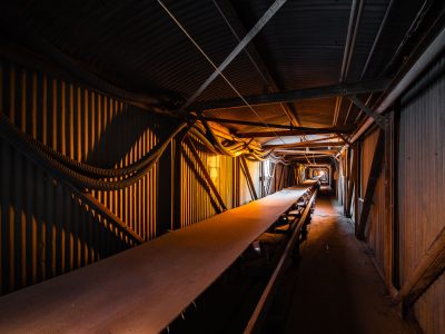 Conveyor Tunnel Inside the Electric Steel Elevator in Minneapolis