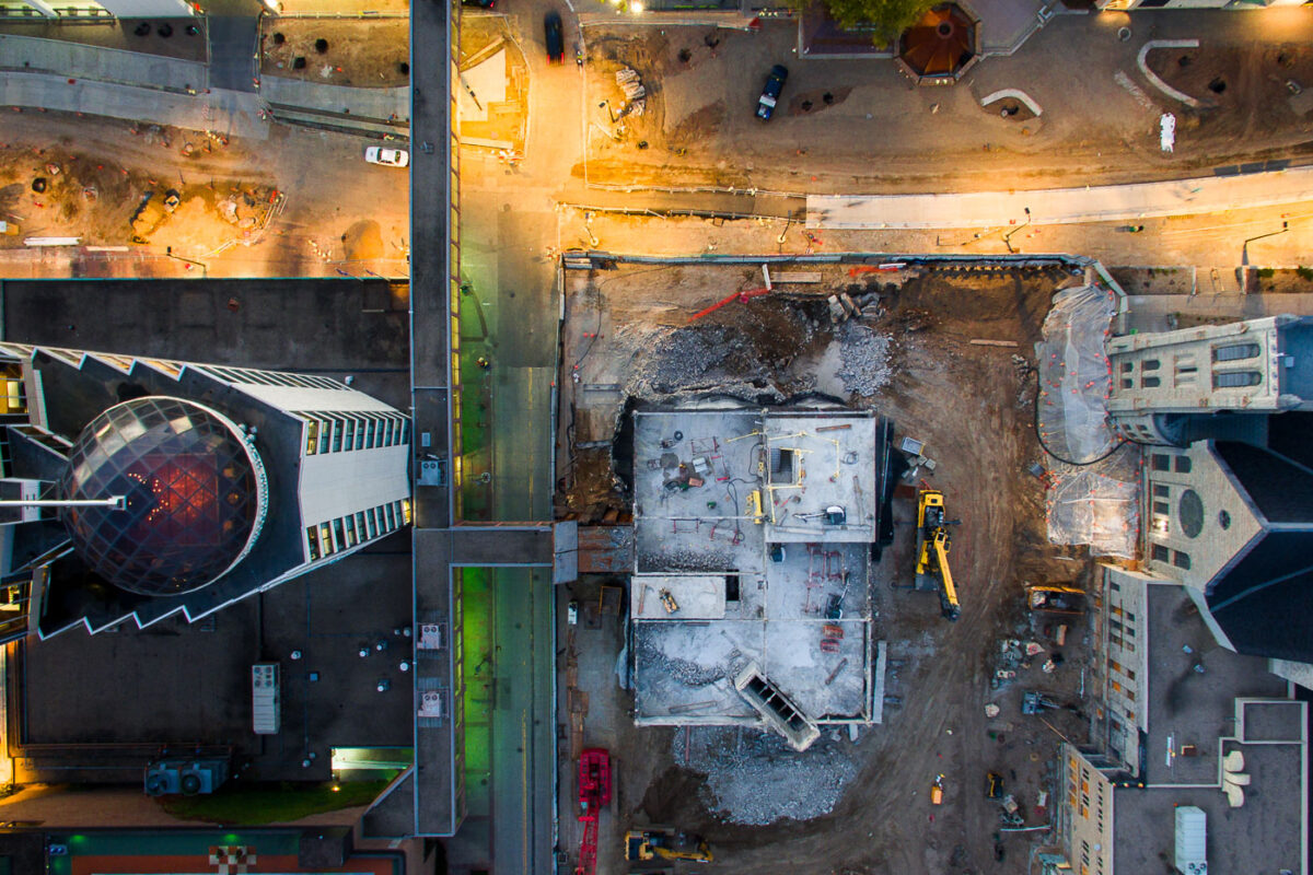 Office building demolished to make way for church expansion