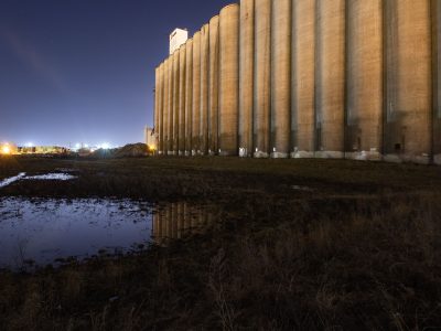 ADM Grain Elevator at Night, Southeast Minneapolis