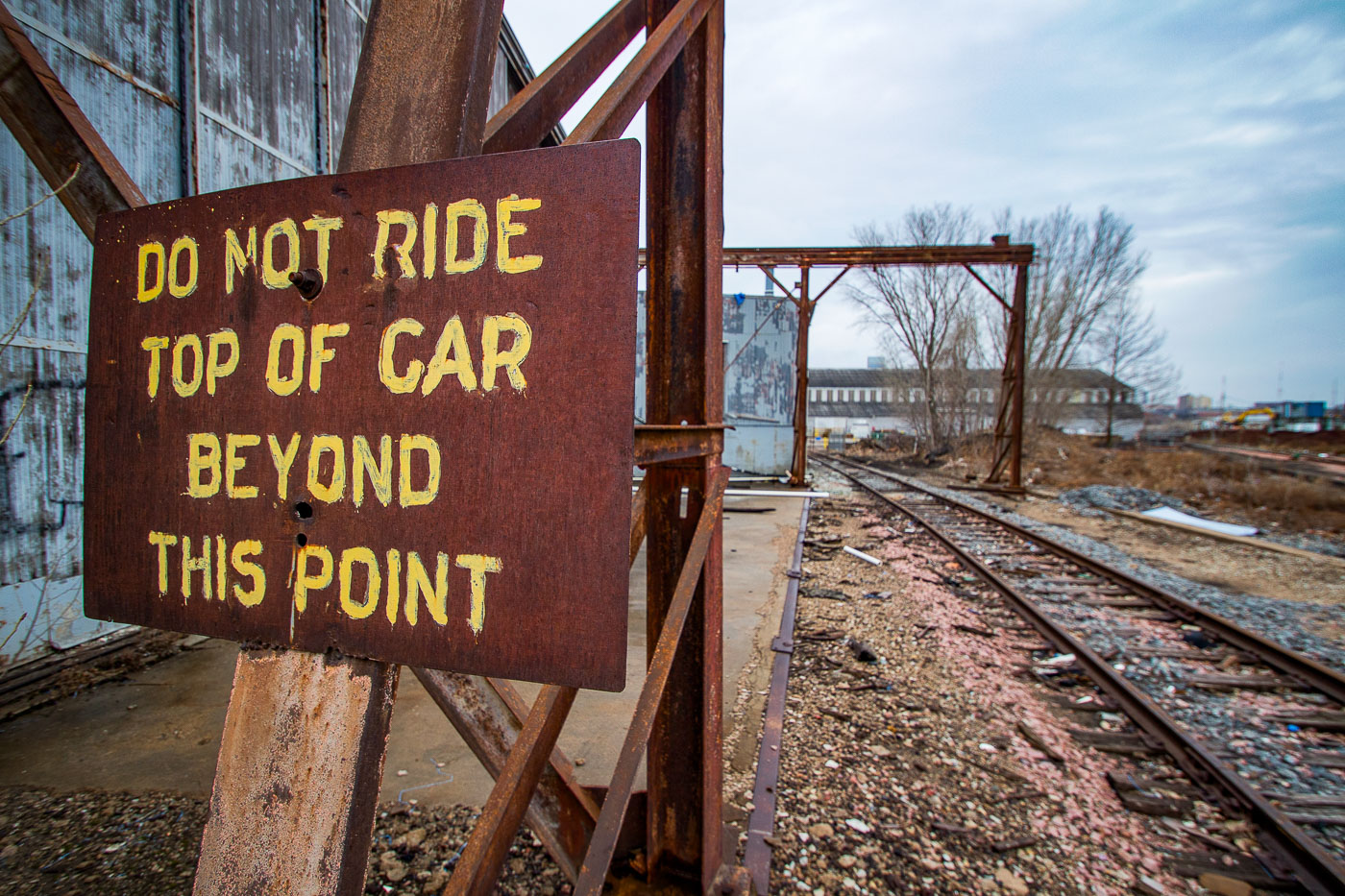 Do not ride car sign