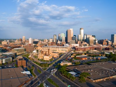 Downtown Minneapolis Skyline Target Field