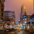 Nicollet Mall under construction in downtown Minneapolis. 2017