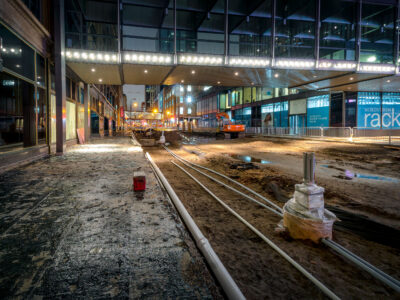 Nicollet Mall Construction, Minneapolis: Nordstrom Rack and IDS Center
