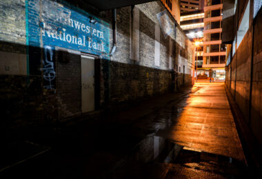 A Northwestern National Bank ghost sign seen in Downtown St. Paul.