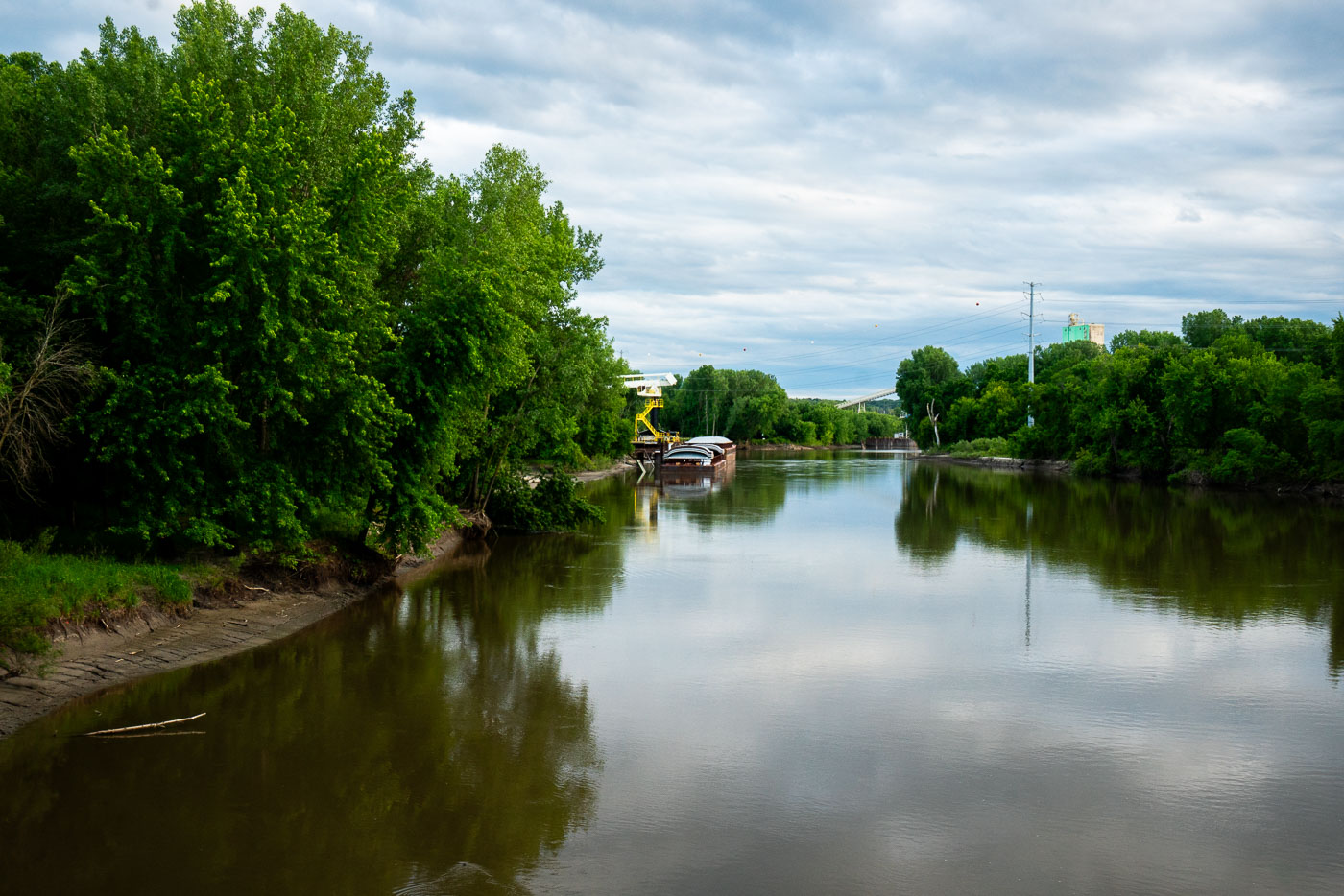 Barge on the Minnesota River in Savage MN