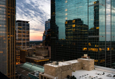 Sunset in Downtown Minneapolis.
