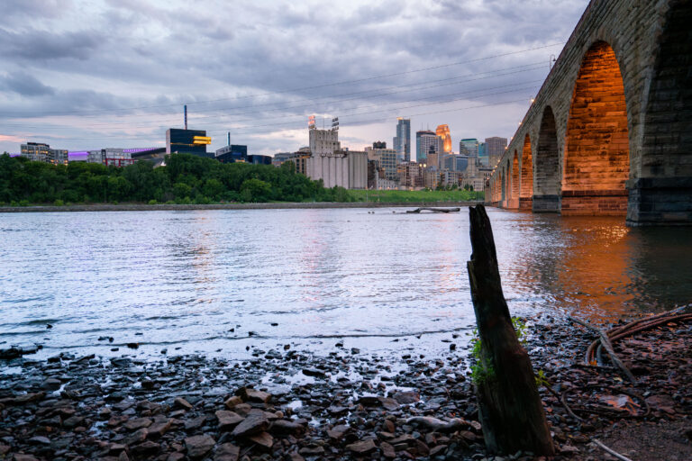 Minneapolis skyline from under the Stone Arch Bridge 4 Minneapolis skyline from under the Stone Arch Bridge