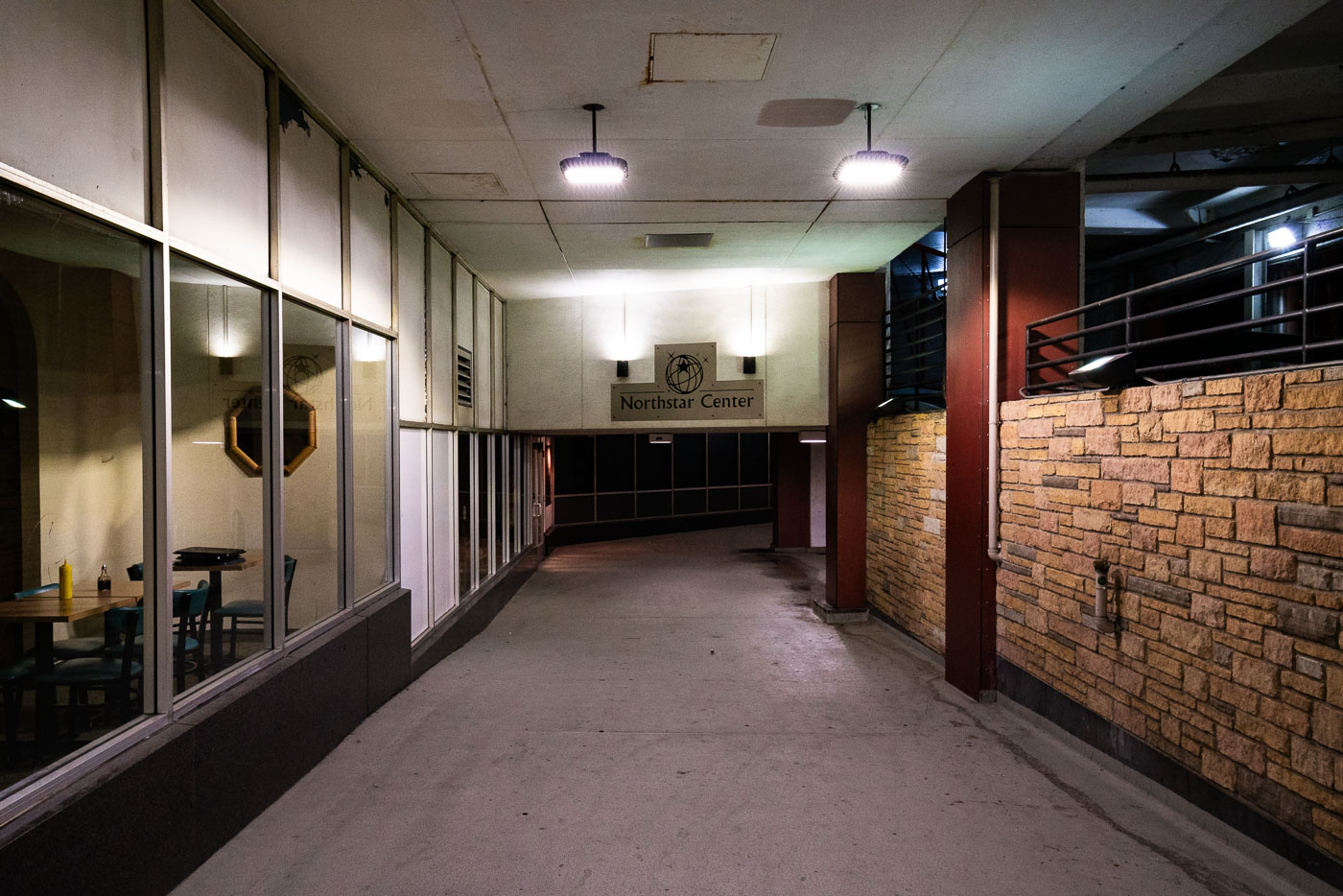 The outside passageway at Northstar Center