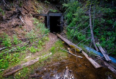 An abandoned mine shaft in South Dakota.