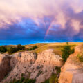 A beautiful rainbow at the Buffalo Gap National Grasslands. We camped here and woke up to this during the sunrise.