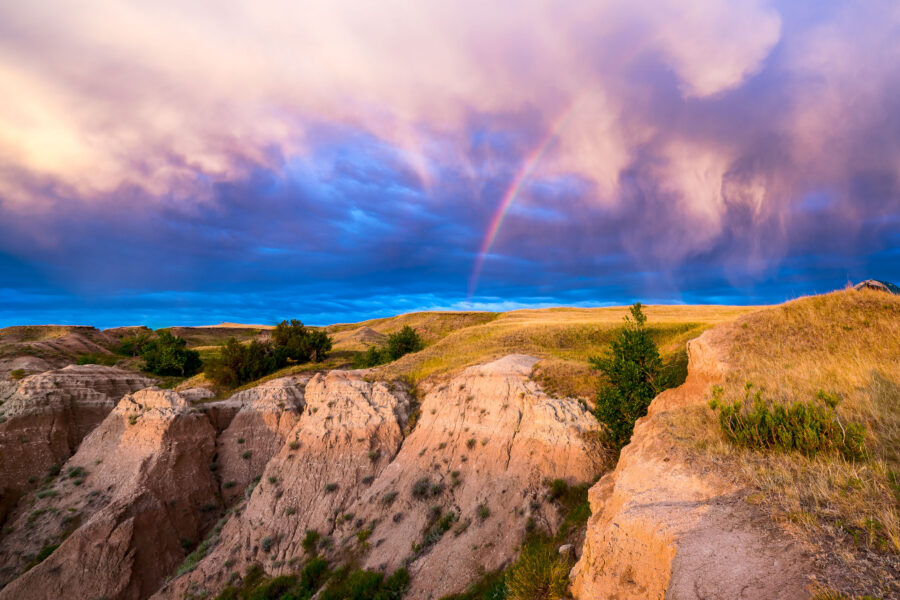 Rainbow Sunrise Over Buffalo Gap National Grasslands, South Dakota