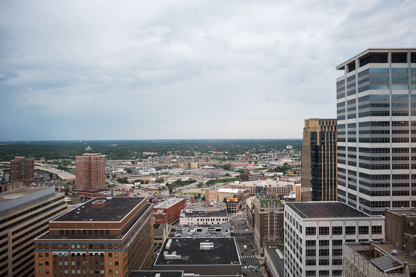 Looking North from Downtown Minneapolis highrise