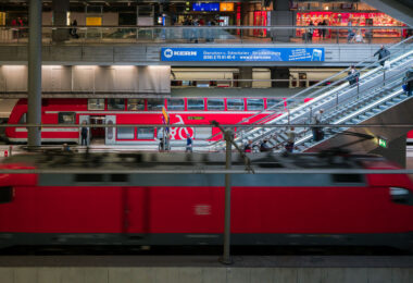 The Berlin Central Station in Berlin, Germany.