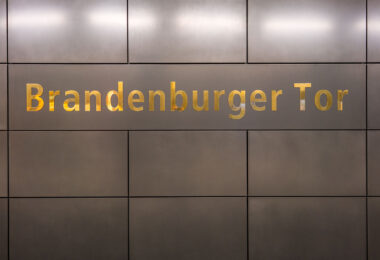 The Brandenburger Tor station in Berlin, Germany.