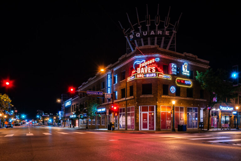Famous Daves at Hennepin Ave and Lake St in Minneapolis 1 Calhoun Square at Hennepin/Lake in Uptown Minneapolis.