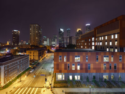 Hennepin Healthcare, Chicago Ave, Downtown Minneapolis at Night