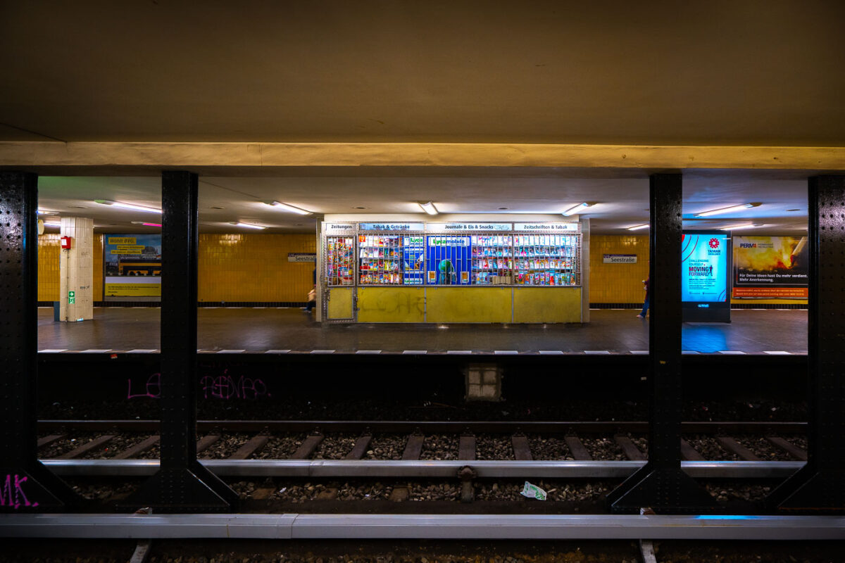 A store at the Seestrabe Station in Berlin.