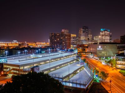 Minneapolis Parking ramp at night