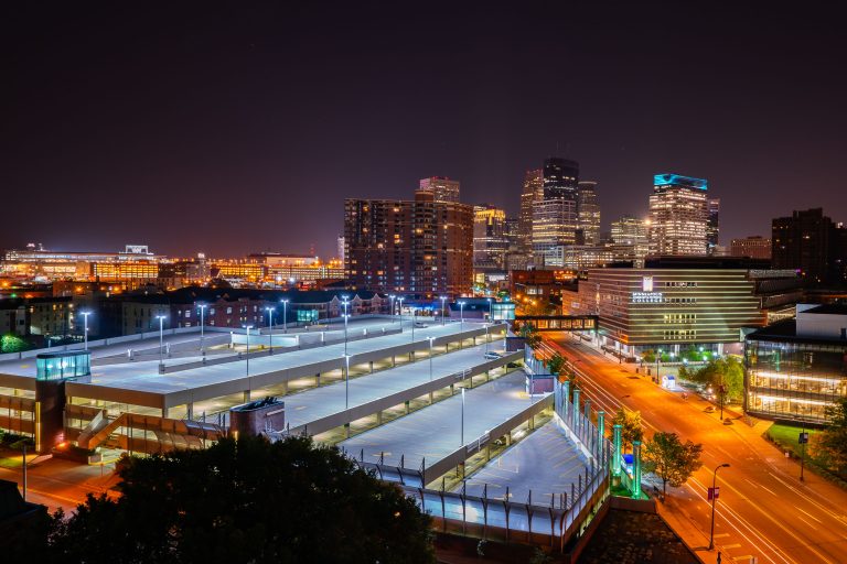 Minneapolis Parking ramp at night 3 Minneapolis Parking ramp at night