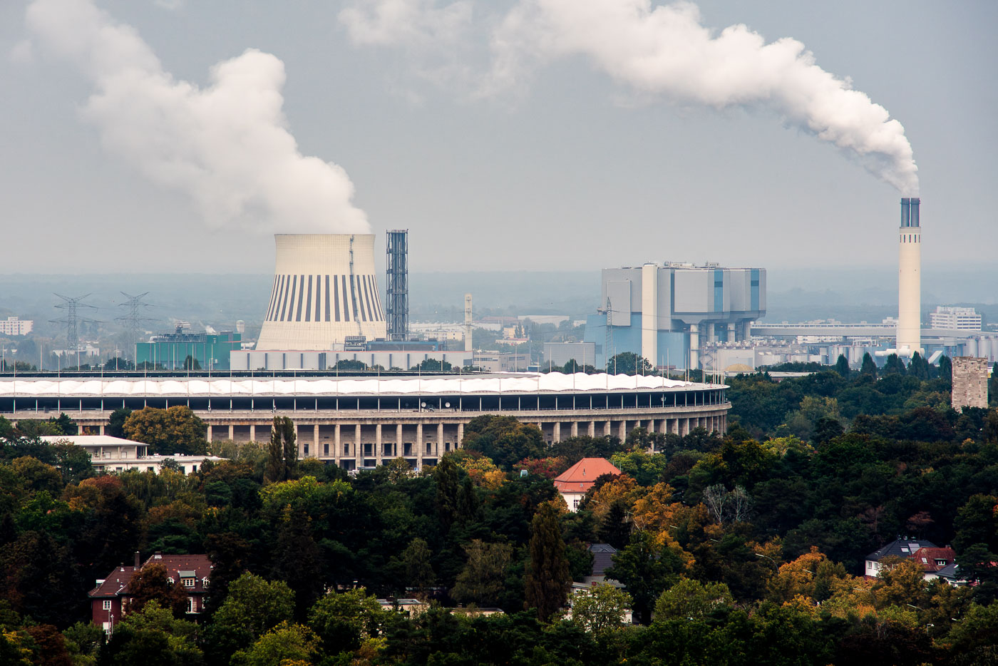 Olympiastadion Berlin and Reuter Power Plant