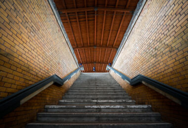 Entering a Berlin train station.