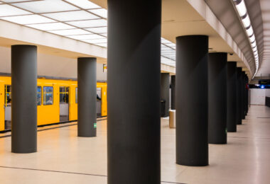 The Brandenburger Tor station in Berlin, Germany.