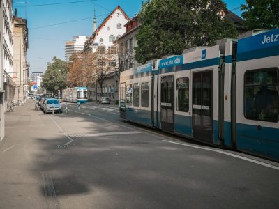 VBZ Trams Along Seefeldstrasse in Zürich