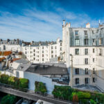 Apartment buildings in Paris France