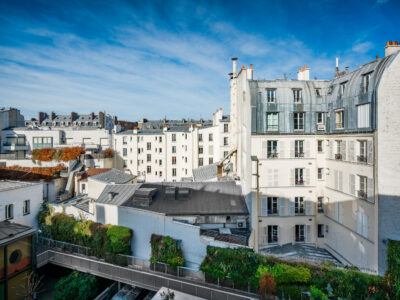 Paris 9th Arrondissement Apartment Buildings, Autumn Sky