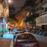 Outside Bangkok Restaurant in Paris France in October 2017.