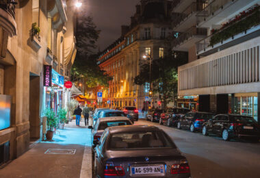 Outside Bangkok Restaurant in Paris France in October 2017.