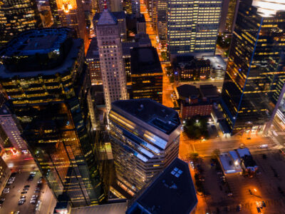 Downtown Minneapolis: Foshay and AT&T Towers at Night