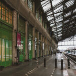 Gare de Lyon train platform in Paris, France.