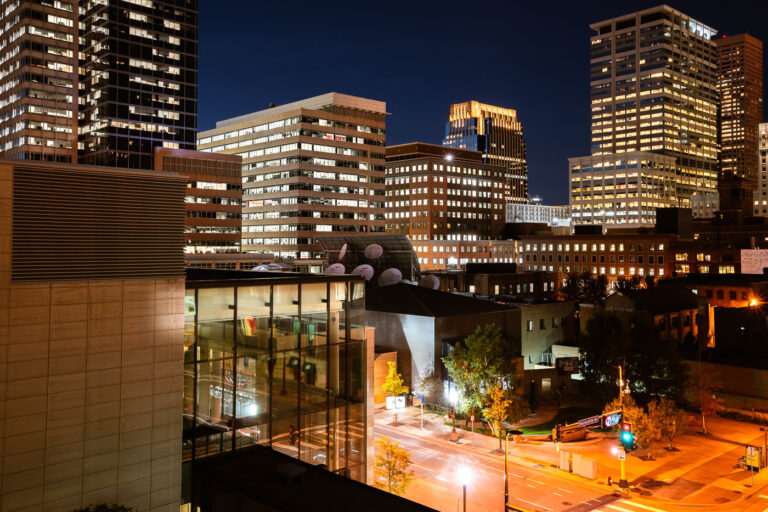 Marquette Ave in Downtown Minneapolis at night 4 Marquette Ave in Downtown Minneapolis at night