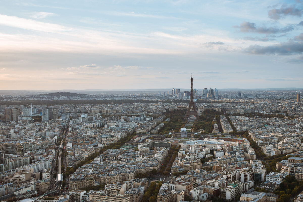 Paris: Eiffel Tower and La Défense from Above