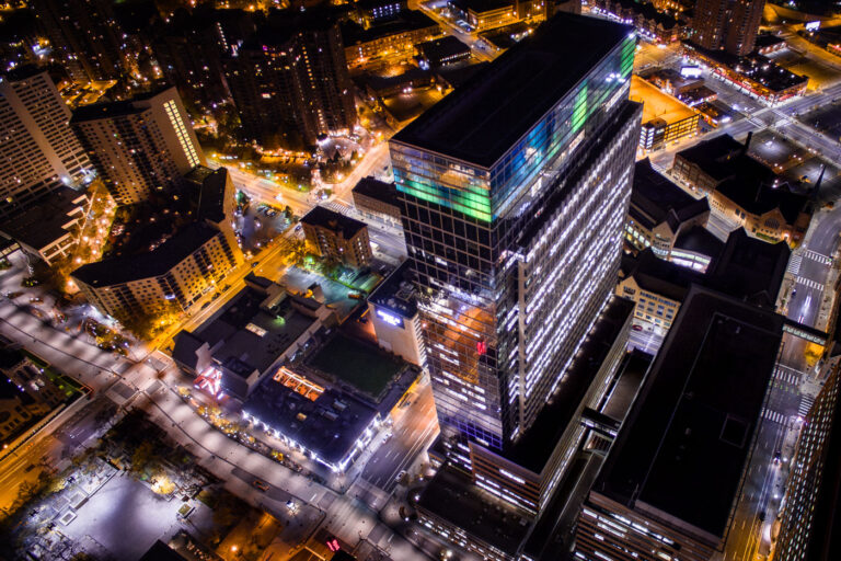 Target Headquarters lit up at night 4 Target Headquarters, Downtown Minneapolis